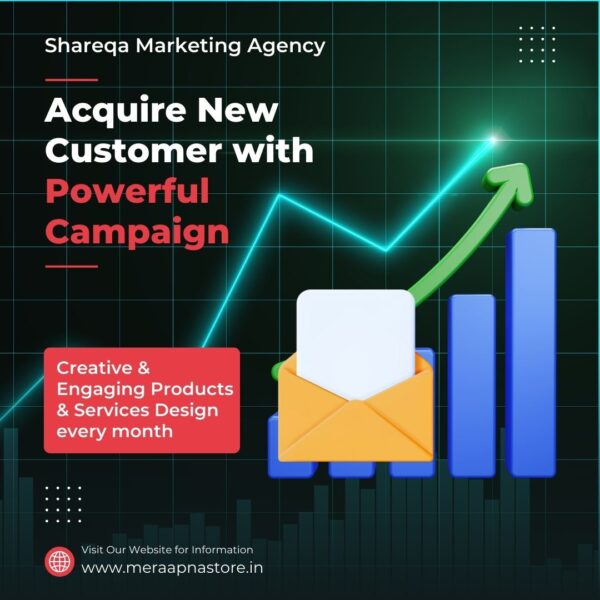 With Shareqa Marketing Agency’s Powerful Monthly Marketing Campaigns, you’ll turn viewers into buyers