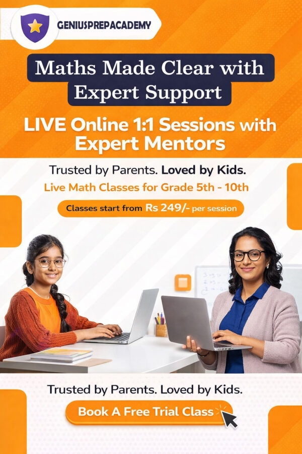 LIVE 1:1 Online Math Tuition is designed exclusively for Grade 5th to 10th students