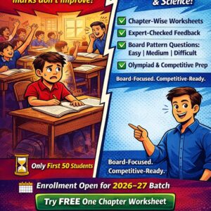 Score 90+ in Class 10 CBSE Maths & Science - Chapter-Wise Worksheets with Personal Feedback. Book Free DEMO