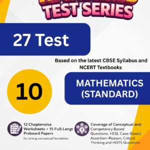 CBSE Class 10 Maths (Standard) Ranker Test Series 2026 | 27 CBSE Pattern Tests (12 Chapterwise + 15 Full Pre-Board) | Expert Evaluation & Feedback | Score 90+ in Board Exams | Latest Syllabus Based
