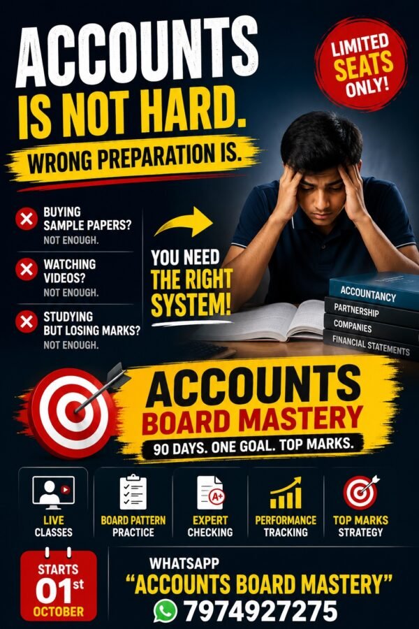 CBSE Class 12 Accountancy Board Mastery 2026–27 | 90-Day LIVE Online Marathon