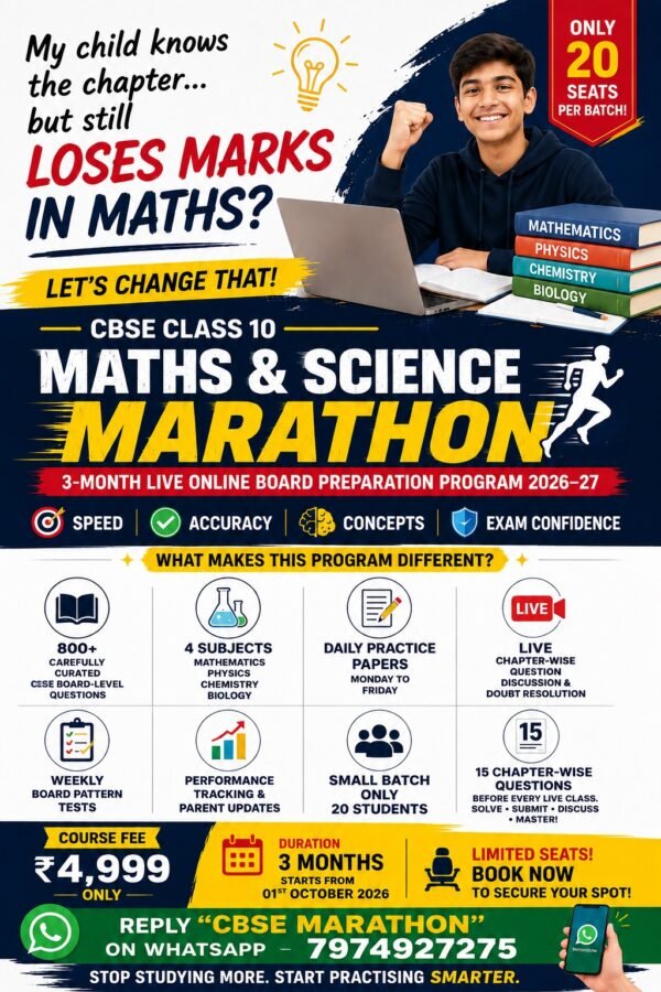 CBSE Class 10 Maths & Science Marathon 2026-27 – Master Maths with 800+ Board-Level Questions